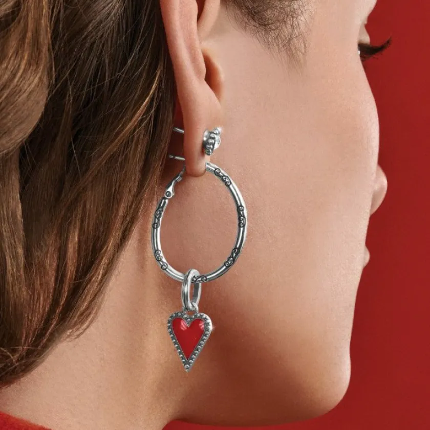 Brighton Oval Hoop Charm Earrings Discount