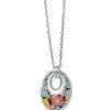 Brighton Painted Poppies Short Necklace Silver-Multi Hot