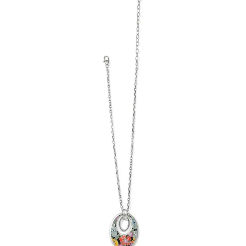 Brighton Painted Poppies Short Necklace Silver-Multi Hot