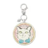 Brighton Paris Blooms Sparkle Kitty Handbag Fob Multi Clearance
