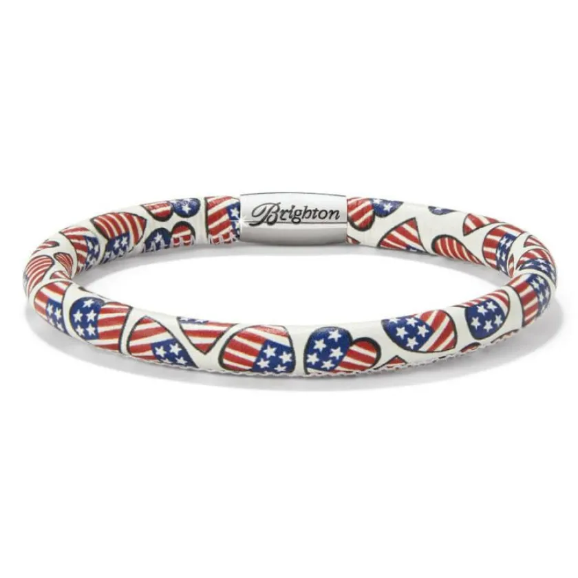 Brighton Patriotic Luv Woodstock Bracelet Red-White-Blue Online