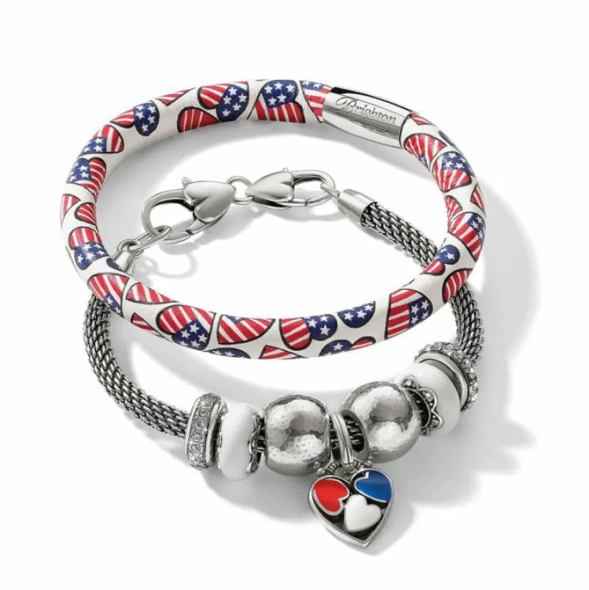 Brighton Patriotic Luv Woodstock Bracelet Red-White-Blue Online