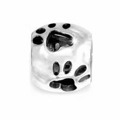 Brighton Paw Bead Silver Hot