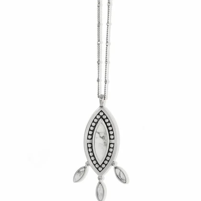 Brighton Pebble Dot Dream Howlite Convertible Necklace Silver-White Discount