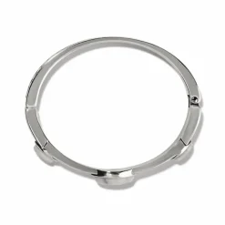 Brighton Pebble Dot Dream Howlite Hinged Bangle Silver-White Outlet