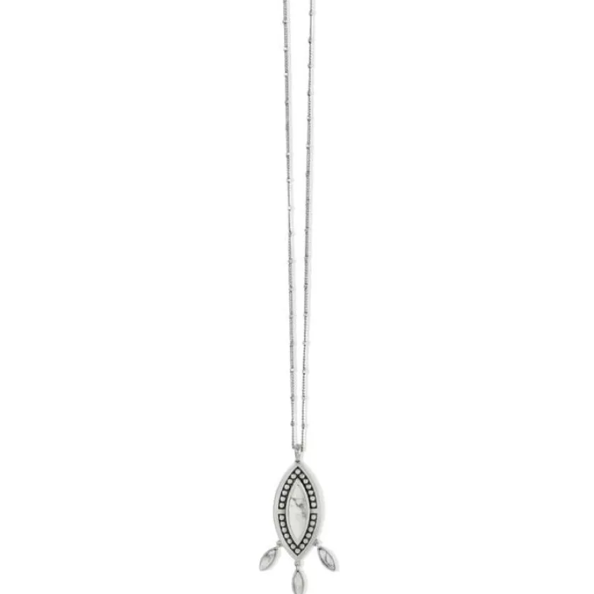 Brighton Pebble Dot Dream Howlite Convertible Necklace Silver-White Discount