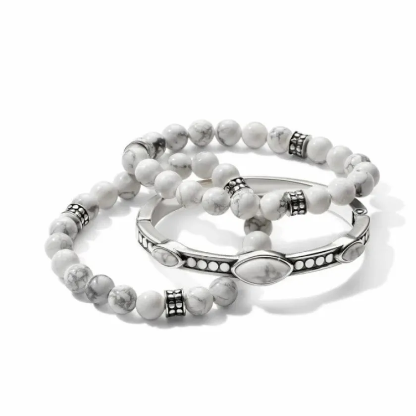 Brighton Pebble Dot Dream Stretch Bracelet Silver-White Online