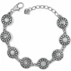 Brighton Pebble Dot Medali Bracelet Silver New