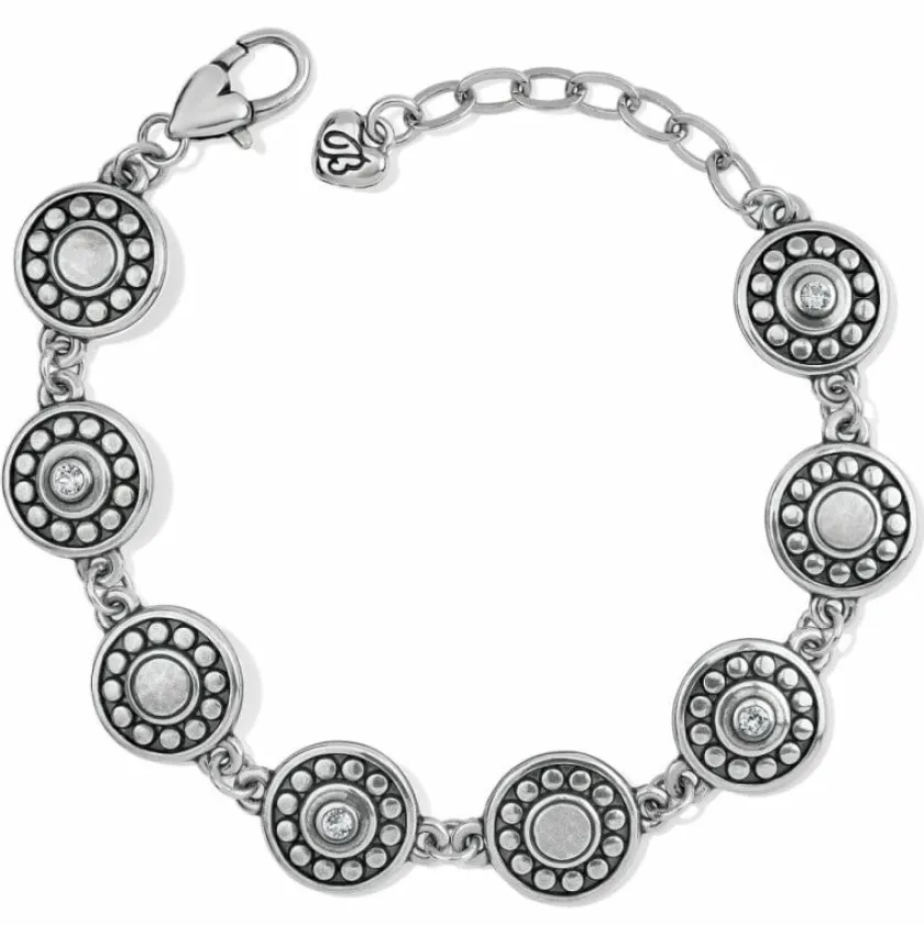 Brighton Pebble Dot Medali Bracelet Silver New