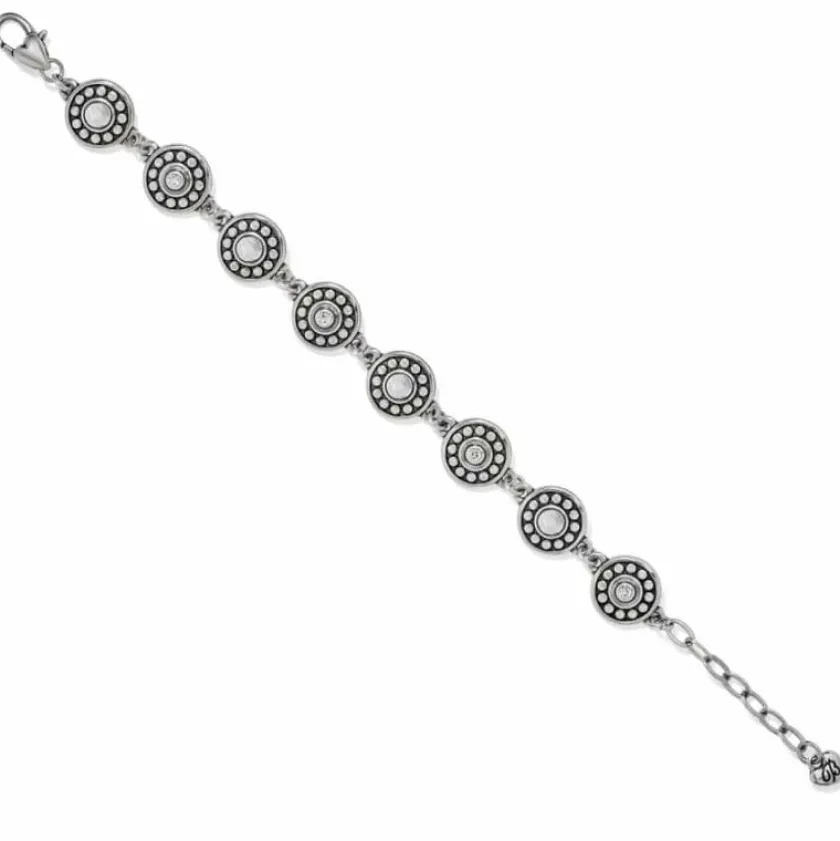 Brighton Pebble Dot Medali Bracelet Silver New