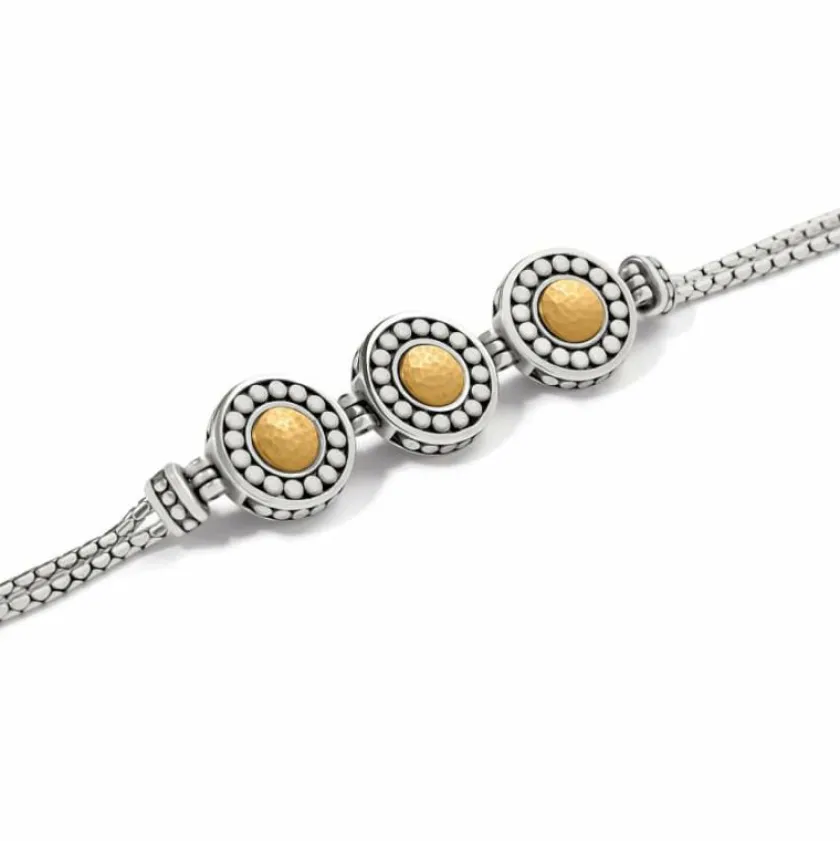 Brighton Pebble Dot Onyx Cabochon Reversible Bracelet Black-Gold Hot