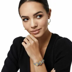 Brighton Pebble Dot Onyx Cabochon Reversible Bracelet Black-Gold Hot