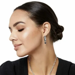 Brighton Pebble Dot Onyx Reversible Hoop Earrings Gold-Black Online