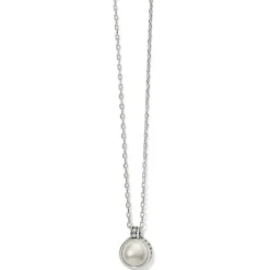 Brighton Pebble Dot Pearl Short Necklace Silver-Pearl Outlet