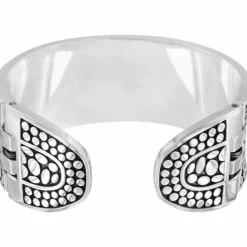 Brighton Pebble Double Hinged Bangle Silver Outlet