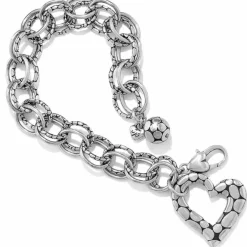 Brighton Pebble Heart Bracelet Silver Discount