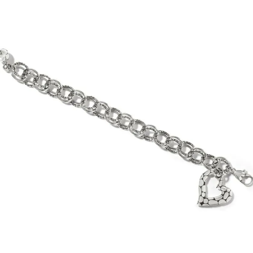 Brighton Pebble Heart Bracelet Silver Discount