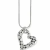 Brighton Pebble Heart Necklace Silver Best