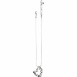 Brighton Pebble Heart Necklace Silver Best