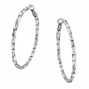 Brighton Pebble Large Hoop Earrings Silver Sale
