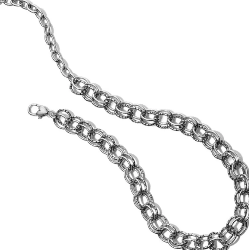 Brighton Pebble Link Necklace Silver Discount