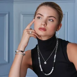 Brighton Pebble Luna Necklace Silver Sale