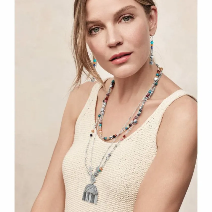 Brighton Pebble Paradise Adaptable Necklace Silver-Multi Sale