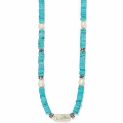 Brighton Pebble Pearl Coast Necklace Silver Discount