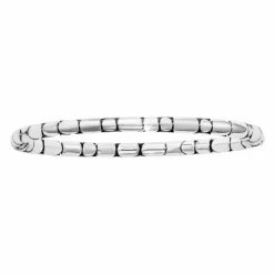 Brighton Pebble Slim Hinged Bangle Silver Discount