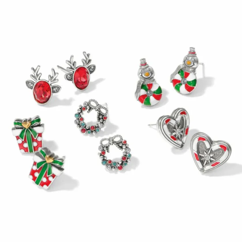 Brighton Peppermint Frost Post Earrings Silver-Multi Hot