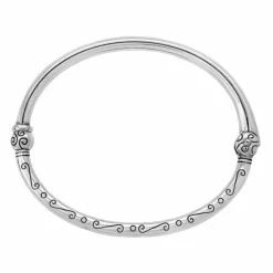Brighton Pink Heart Charm Bangle Silver-Pink New