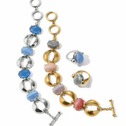 Brighton Pink Moon Link Bracelet Gold-Pink Hot