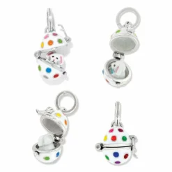 Brighton Polka Dot Easter Egg Charm Bracelet Silver-Multi Hot