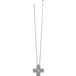 Brighton Pretty Tough Bold Cross Necklace Silver Best