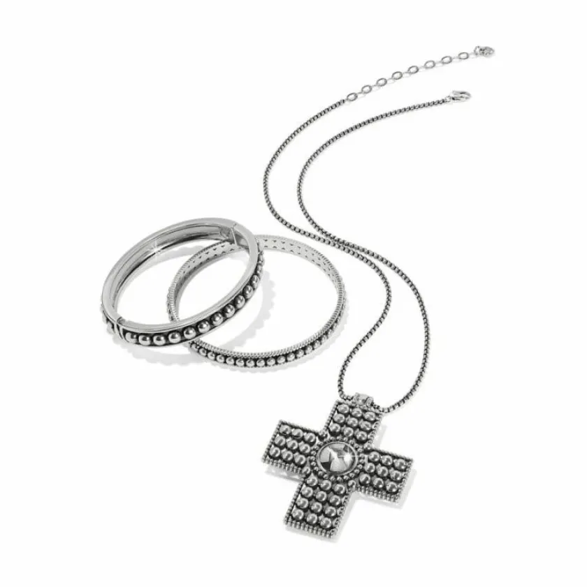 Brighton Pretty Tough Bold Cross Necklace Silver Best