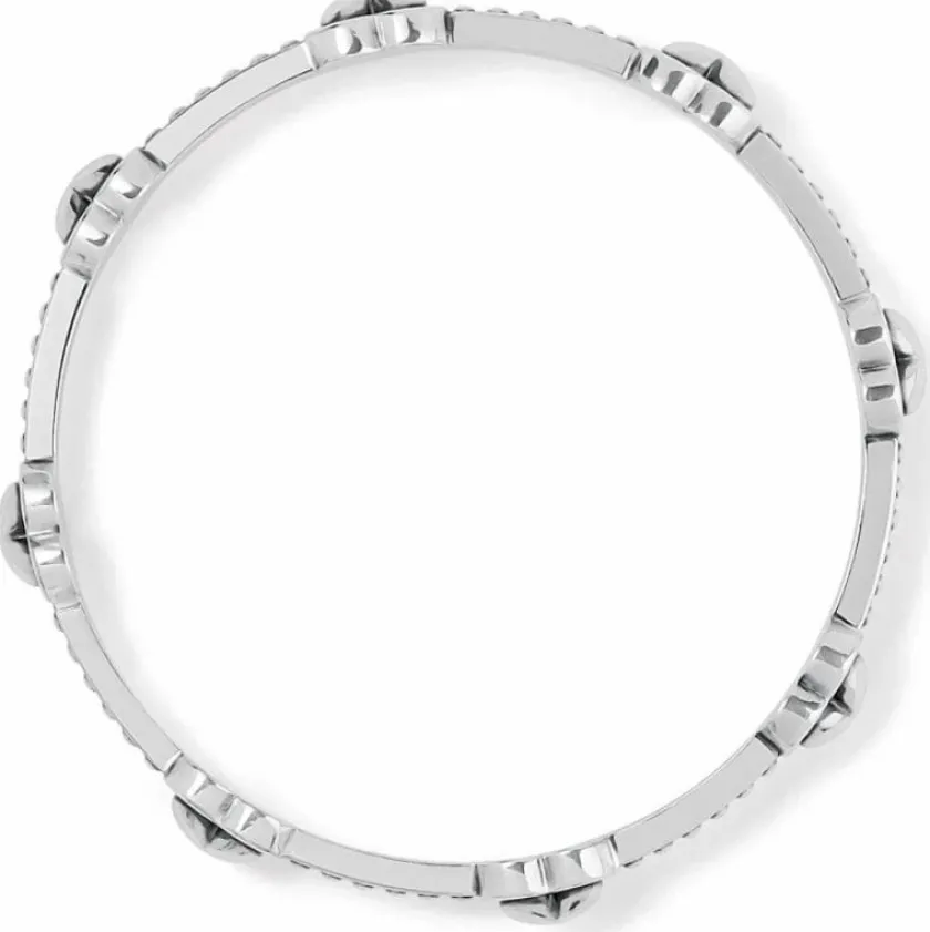 Brighton Pretty Tough Bold Petite Heart Bangle Silver Best