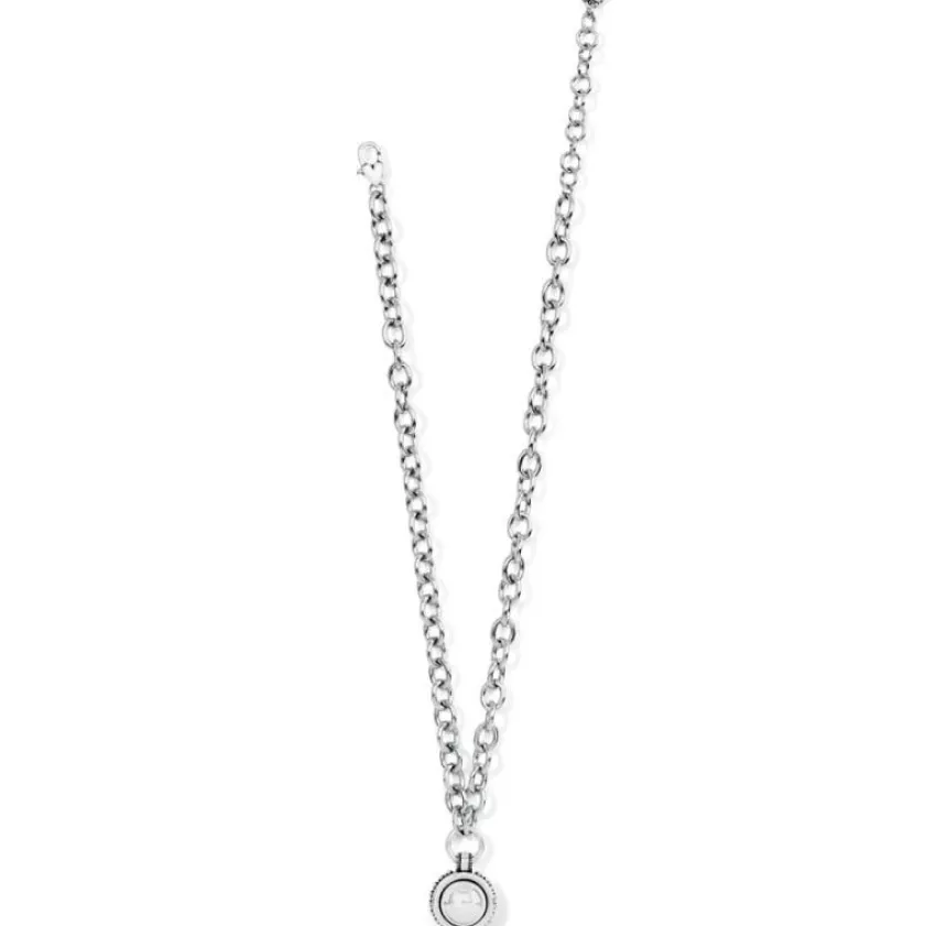 Brighton Pretty Tough Bold Stud Necklace Silver Fashion