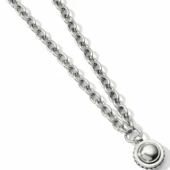 Brighton Pretty Tough Bold Stud Necklace Silver Fashion