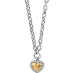 Brighton Pretty Tough Bold Two Tone Necklace Silver-Gold Outlet