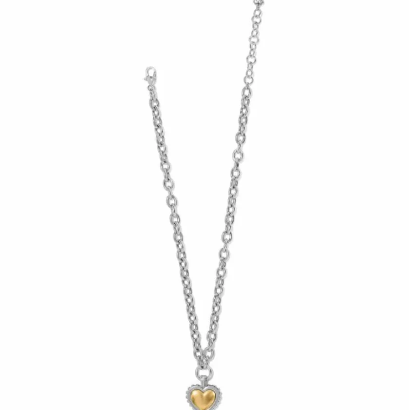 Brighton Pretty Tough Bold Two Tone Necklace Silver-Gold Outlet