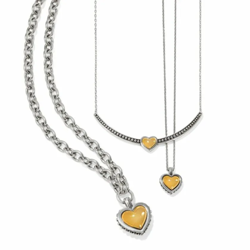 Brighton Pretty Tough Bold Two Tone Necklace Silver-Gold Outlet