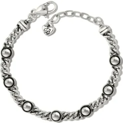 Brighton Pretty Tough Chain Bracelet Silver-Black Clearance
