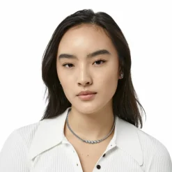 Brighton Pretty Tough Chain Collar Necklace Silver Hot