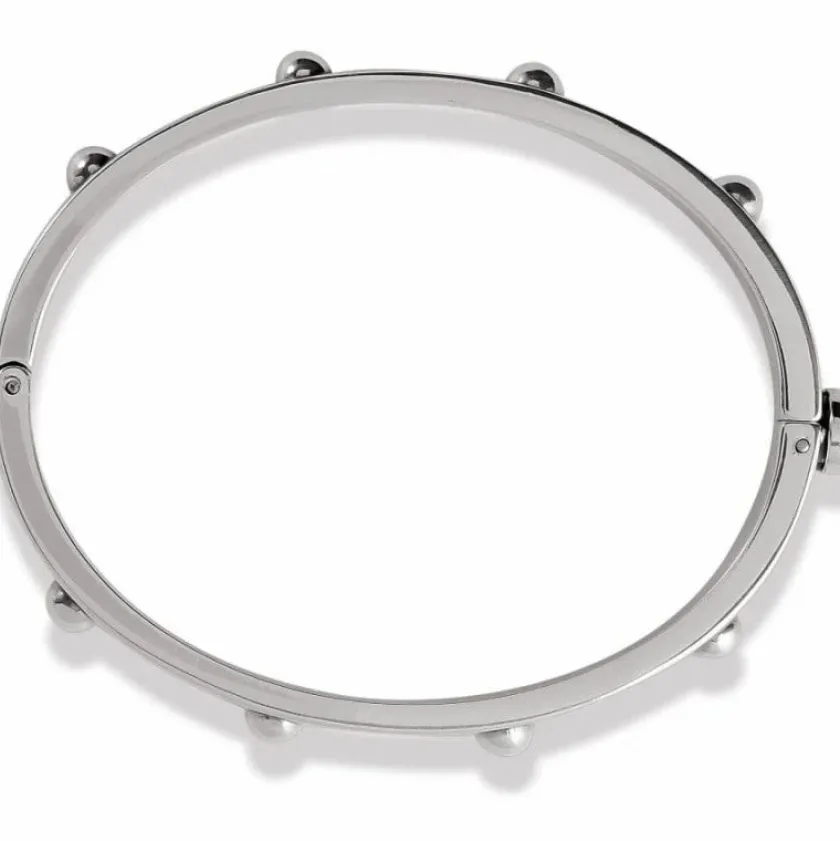 Brighton Pretty Tough Groove Hinged Bangle Silver Outlet
