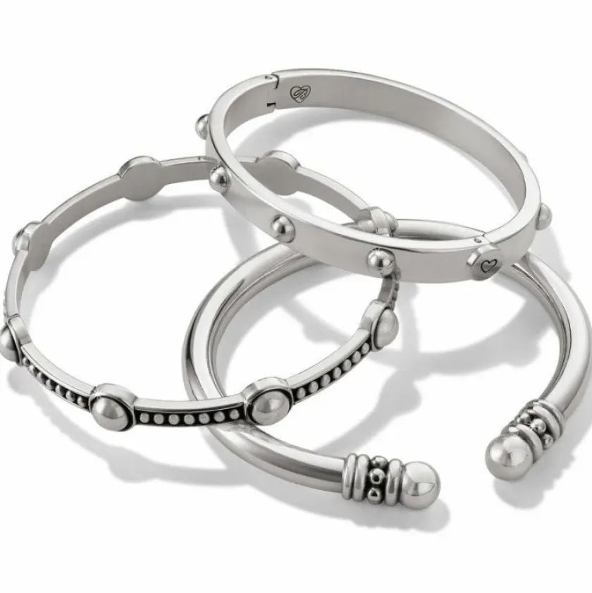 Brighton Pretty Tough Groove Hinged Bangle Silver Outlet