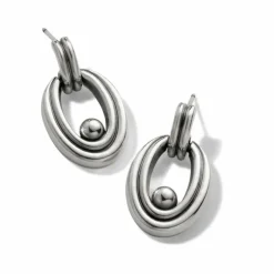 Brighton Pretty Tough Groove Post Drop Earrings Silver Outlet