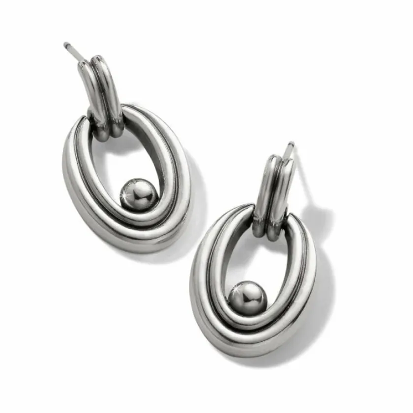 Brighton Pretty Tough Groove Post Drop Earrings Silver Outlet