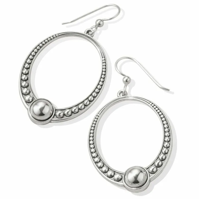 Brighton Pretty Tough Oval French Wire Earrings Silver Clearance