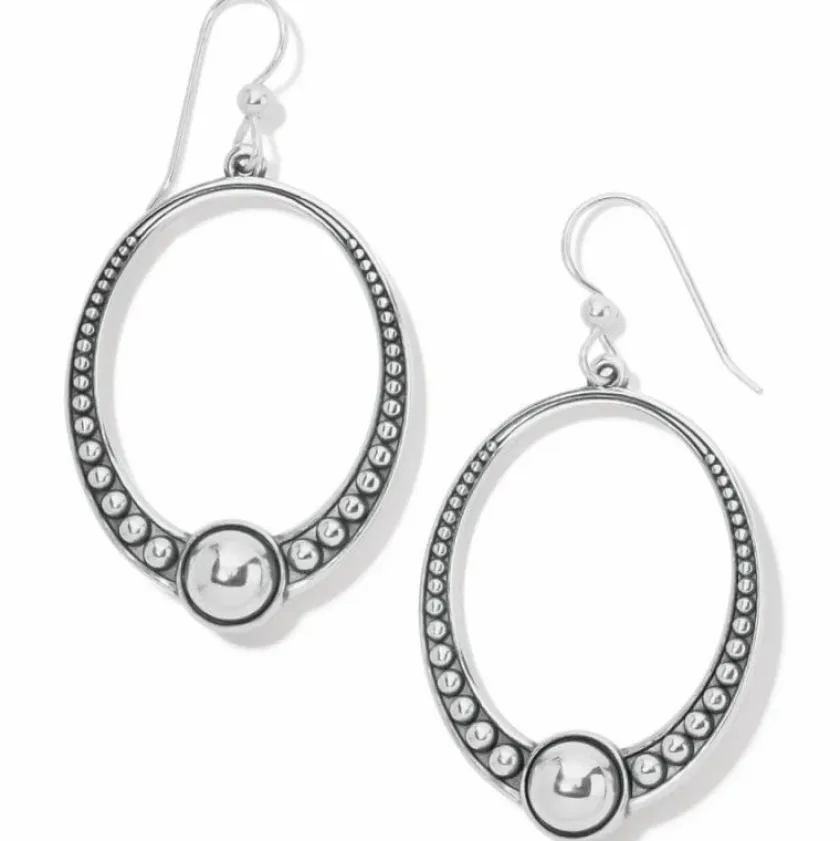 Brighton Pretty Tough Oval French Wire Earrings Silver Clearance