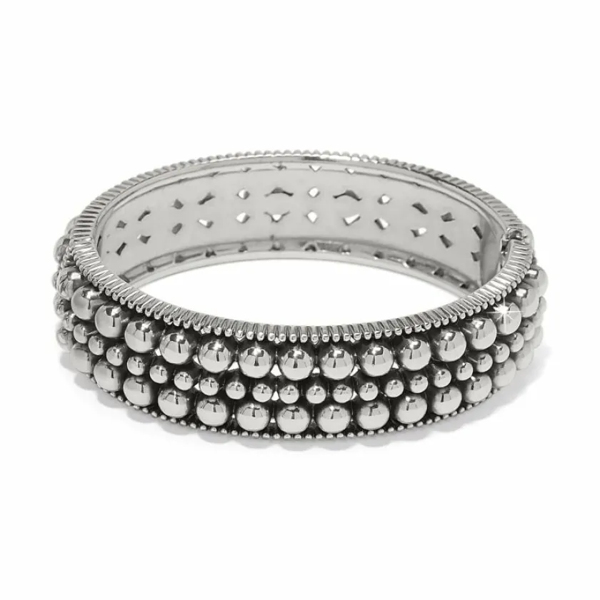 Brighton Pretty Tough Pierced Hinge Bangle Silver Clearance